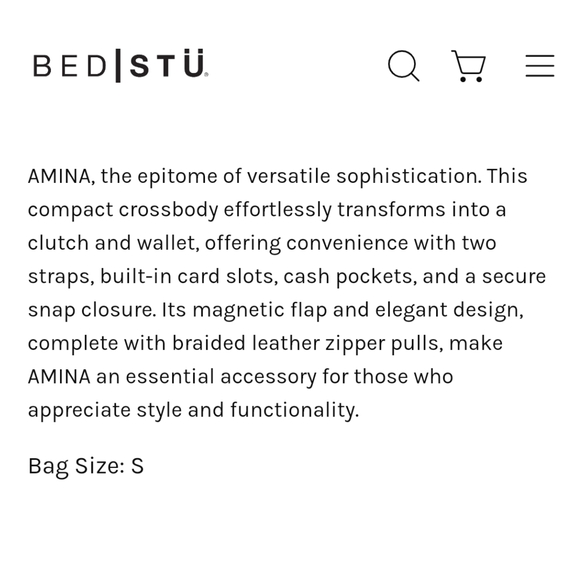 SOLD - BedStu AMINA Convertible Crossbody Wristlet Clutch in Tan Rustic Leather - Picture 11 of 13